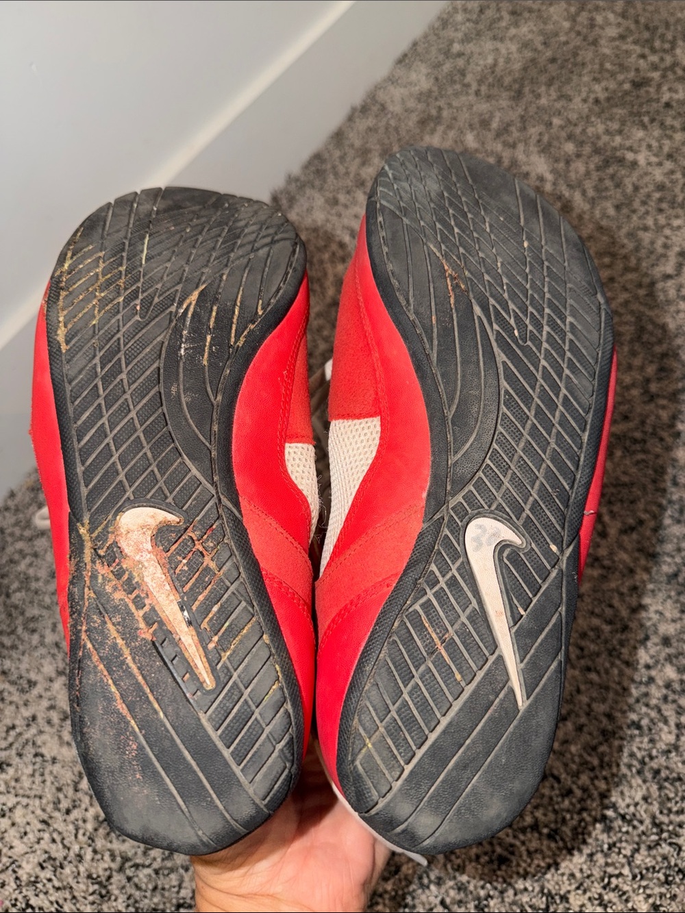 Nike Fury Red Wrestling Shoes Men's Size 8.5 - Picture 5 of 5